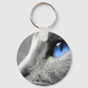 Blue eye of Siamese Key Ring