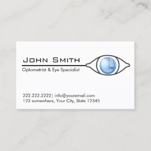 Blue Eye Optometrist & Eye Care Business Card