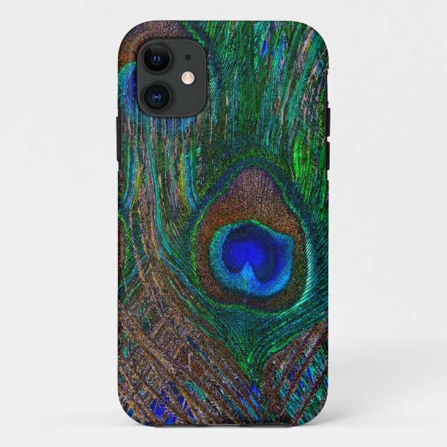 Blue Eye Peacock Feathers Stylish Decor Case-Mate iPhone Case (Back)