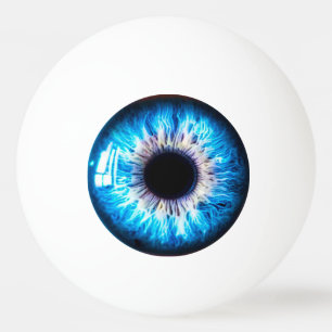 blue eye ping pong ball