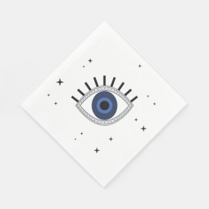 Blue eye protection talisman evil eye napkin