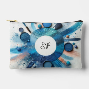 Blue Eye Shadow Makeup Design  Accessory Pouch