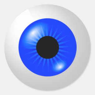 Blue Eyeball Classic Round Sticker