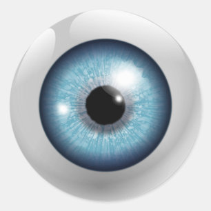 Blue Eyeball Classic Round Sticker