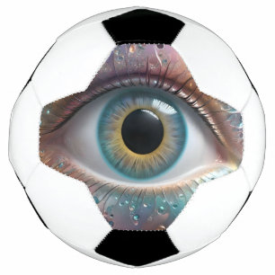 Blue Eyeball Fractal Art, Football