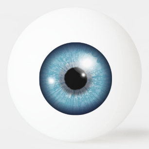 Blue Eyeball  Ping Pong Ball