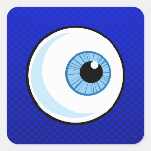 Blue Eyeball Square Sticker