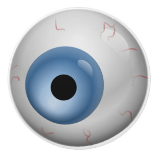 Blue Eyeball Zombie Drawer Knob