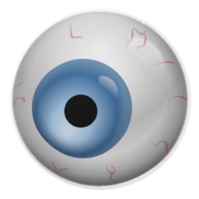 Blue Eyeball Zombie Drawer Knob (Front)