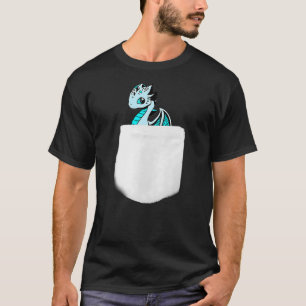 Blue Eyed Baby Dragon T Shirt with Pocket Detail