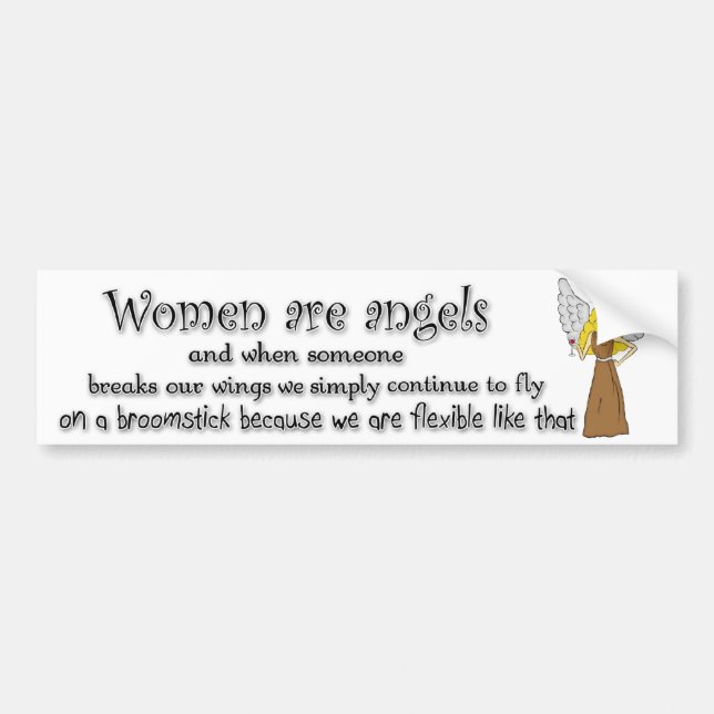 Blue Eyed Blonde Women Are Angels Bumper Sticker (Front)