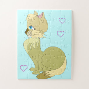 Blue Eyed Cat Jigsaw Puzzle