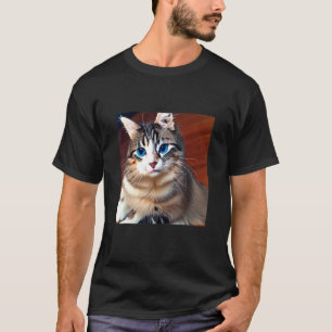 Blue Eyed Cat Kitten Kitty Adorable & Cute Feline T-Shirt