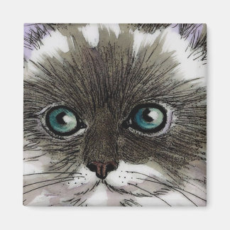 Blue Eyed Cat Magnet
