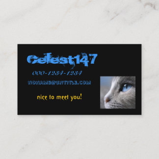 Blue-eyed Cat Russian Blue Business Card