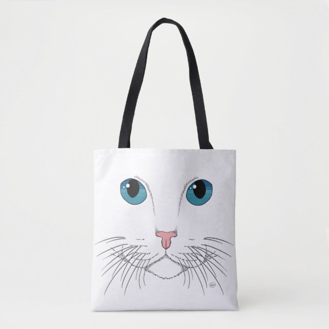 Blue Eyed Cat      Tote Bag (Front)