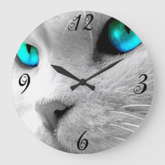 Blue eyed Cat Wall Clock