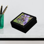 Blue-Eyed Darner Dragonfly on Flower Gift Box<br><div class="desc">For dragonfly and nature fans! Wooden gift box with tile inset for small trinkets and jewellery that features the photo image of a colourful Blue-Eyed Darner dragonfly resting on purple Aconite flowers. Select your gift box style and size.</div>