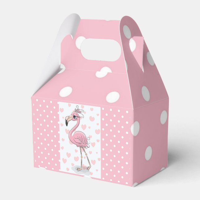 Blue Eyed Flamingo Favour Box (Front Side)