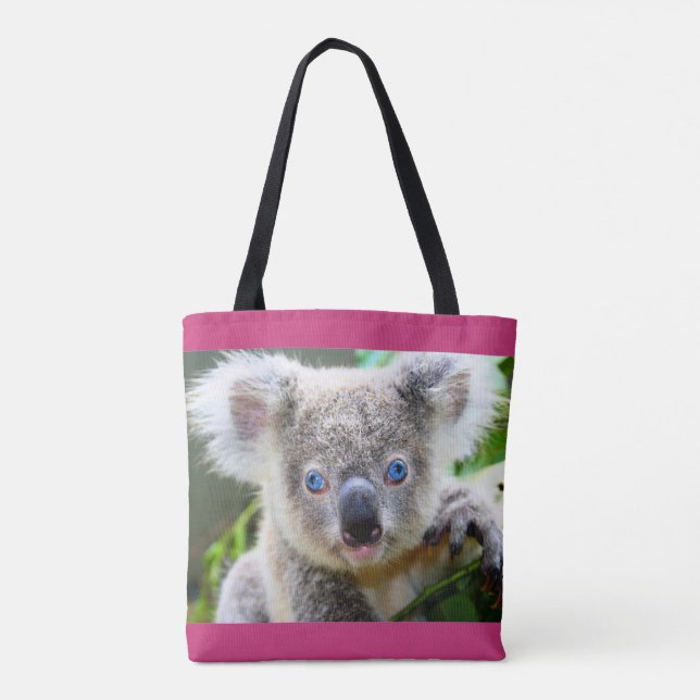 Blue-eyed Koala Tote Bag (Back)