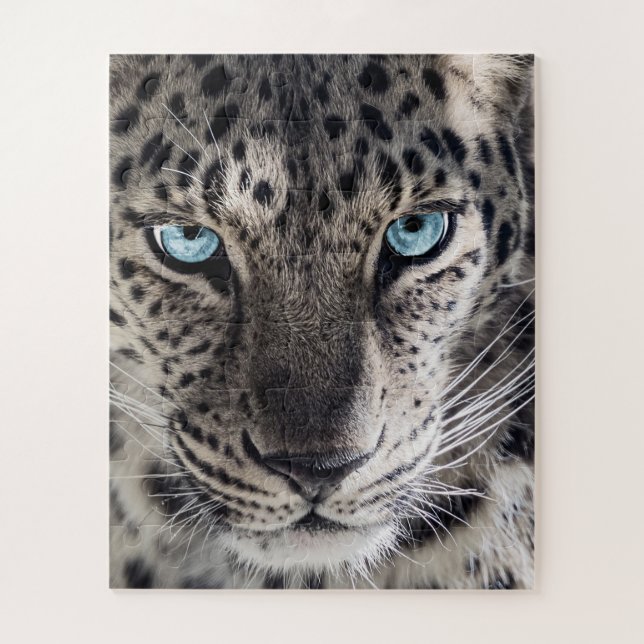 Blue Eyed Leopard Photography Art Jigsaw Puzzle (Vertical)