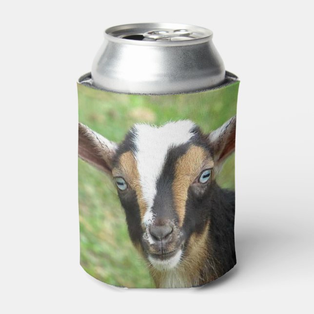 Blue Eyed Nigerien Dwarf Dairy Goat Can Cooler (Can Front)