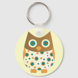 Blue-Eyed Owl Key Ring
