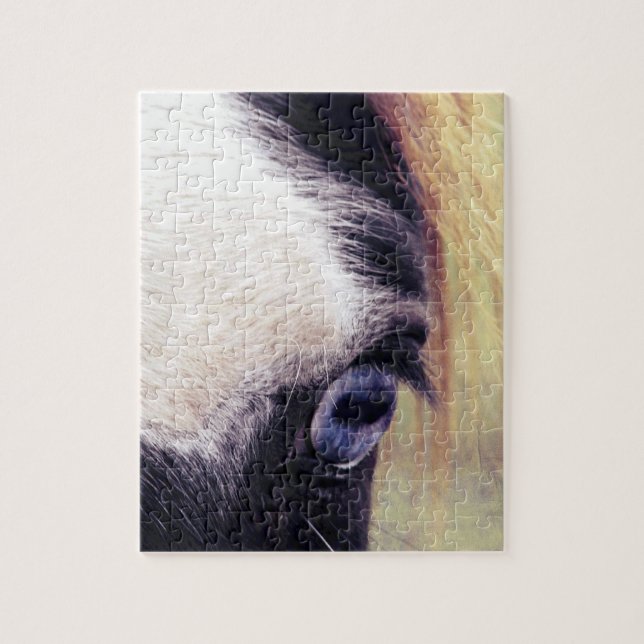 Blue Eyed Pinto Jigsaw Puzzle (Vertical)