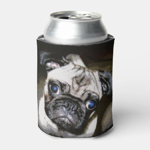 blue-eyed pug face can cooler