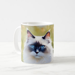 Blue-Eyed Ragdoll Impressionist Coffee Mug