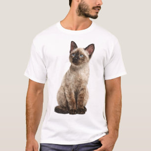 Blue Eyed Siamese Kitten Portrait Men T-Shirt