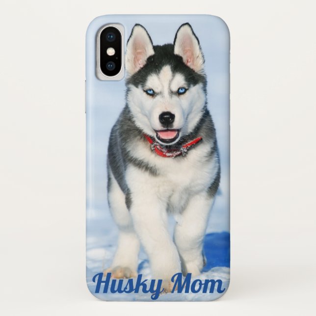 Blue Eyed Siberian Husky - Husky Mum I Phone Case (Back)