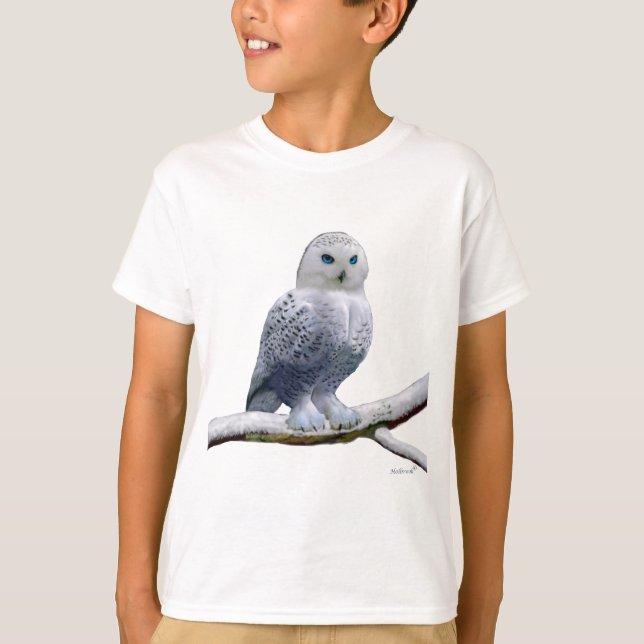 BLUE-EYED SNOW OWL.PNG T-Shirt (Front)