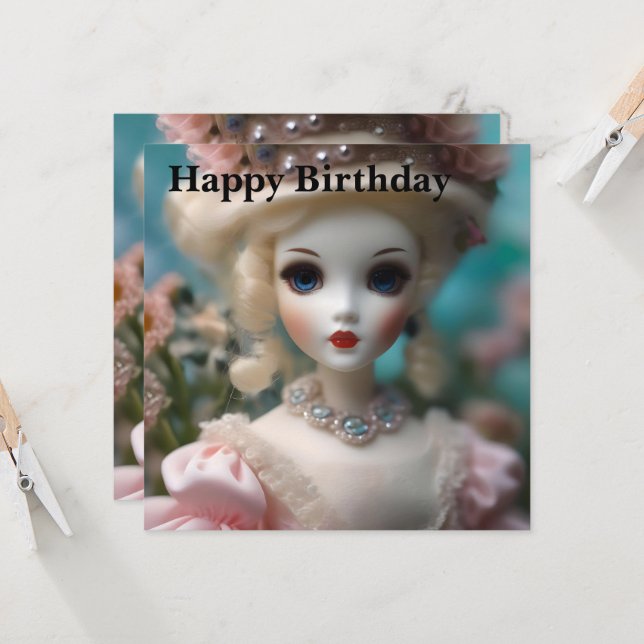 Blue Eyed Vintage Doll, (Front/Back In Situ)