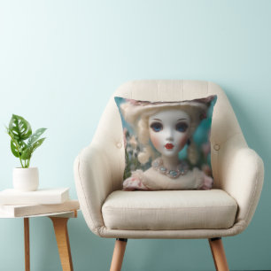 Blue Eyed Vintage Doll, Cushion