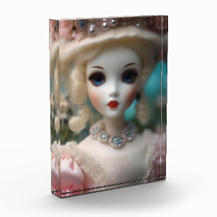 Blue Eyed Vintage Doll, Photo Block