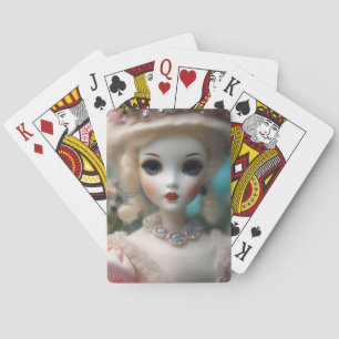 Blue Eyed Vintage Doll, Playing Cards