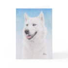 Blue Eyed White Siberian Husky