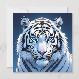 Blue eyed White Tiger Card