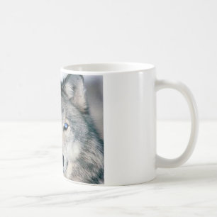 Blue Eyed Wolf Coffee Mug