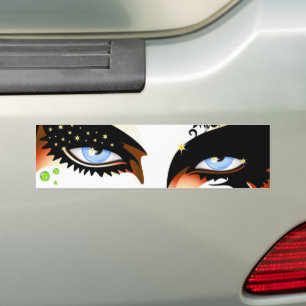 Blue Eyes Fashion Make Up Bumper Sticker