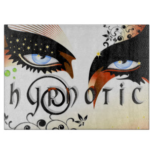 Blue Eyes Fashion Make Up Cutting Board