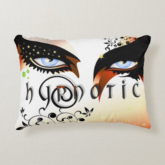 Blue Eyes Fashion Make Up Decorative Cushion (Front)