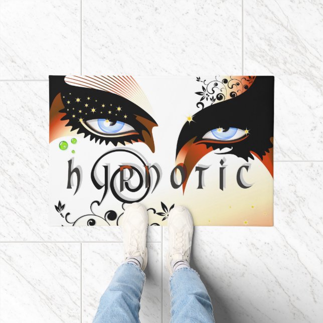 Blue Eyes Fashion Make Up Doormat (Indoor)