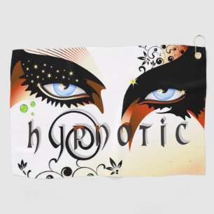 Blue Eyes Fashion Make Up Golf Towel