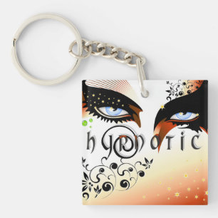 Blue Eyes Fashion Make Up Key Ring