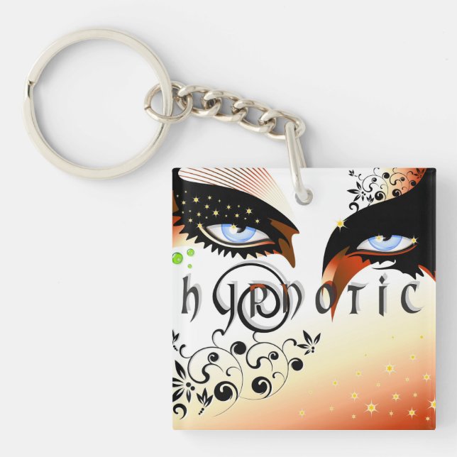 Blue Eyes Fashion Make Up Key Ring (Front)