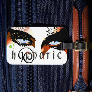 Blue Eyes Fashion Make Up Luggage Tag
