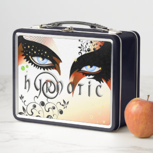 Blue Eyes Fashion Make Up Metal Lunch Box