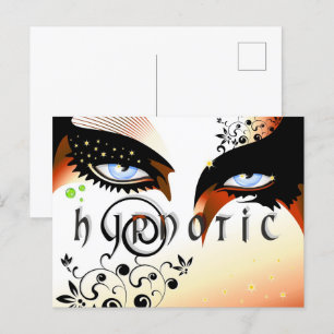 Blue Eyes Fashion Make Up Postcard